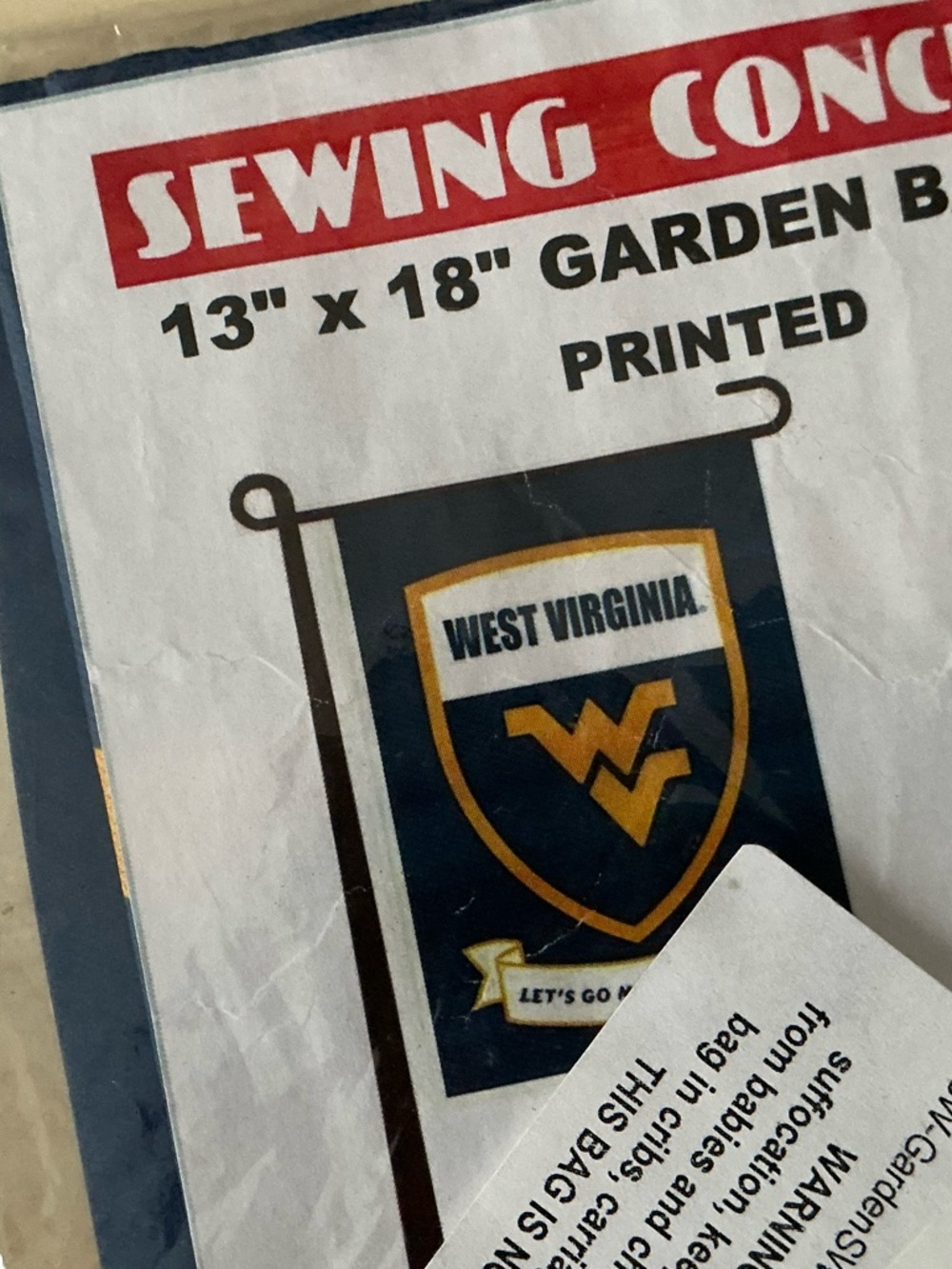NWT West Virginia University WVU Garden Flag